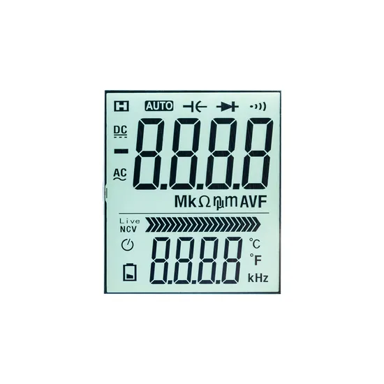 LCD de segmento transmissivo negativo personalizado Tn Htn Stn FSTN para display de termômetro de testa